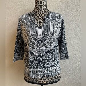 Carrie Allen Black and White Top